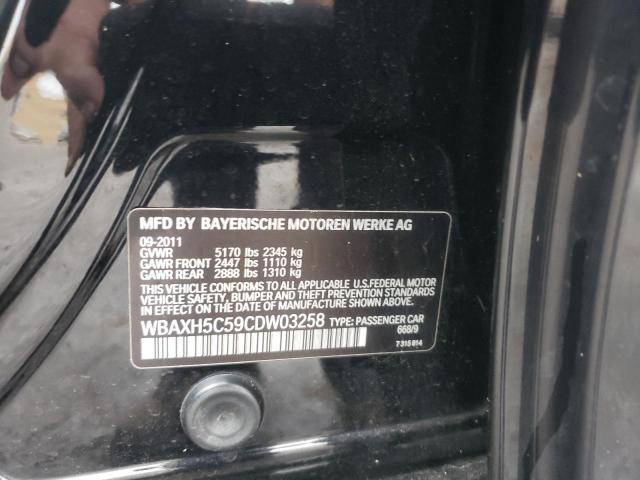 WBAXH5C59CDW03258 - 2012 BMW 528 XI BLACK photo 12