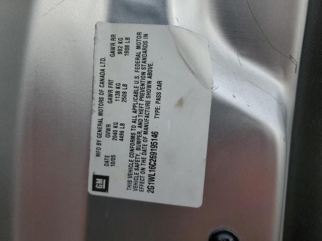 2G1WL16C269195146 - 2006 CHEVROLET MONTE CARL 银色 照片 13