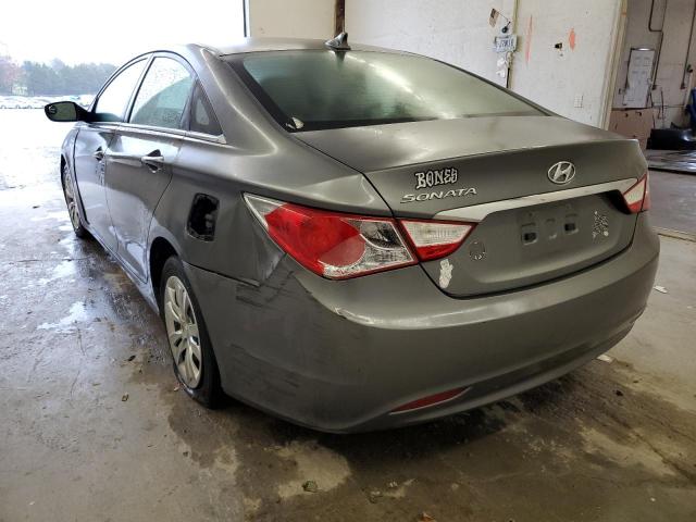 5NPEB4AC2BH231102 - 2011 HYUNDAI SONATA GLS GRAY photo 3