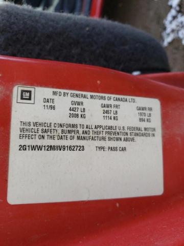 2G1WW12M8V9162723 - 1997 CHEVROLET MONTE CARL 红色 照片 12