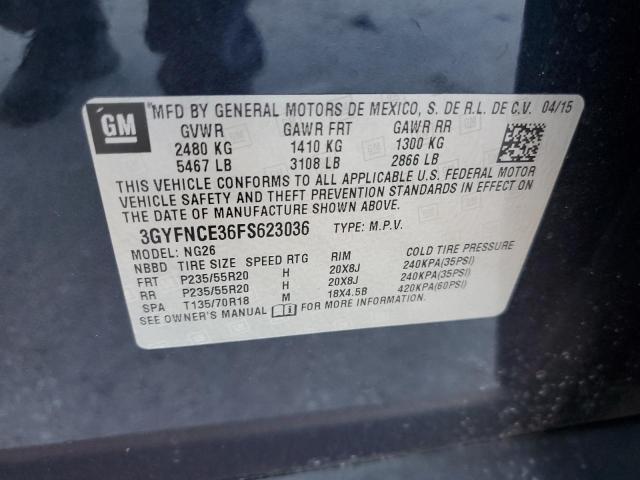 3GYFNCE36FS623036 - 2015 CADILLAC SRX PERFOR 蓝色 照片 10