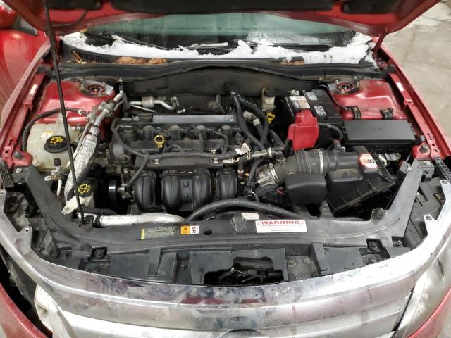 3FAHP0JA4AR312352 - 2010 FORD FUSION SEL RED photo 11