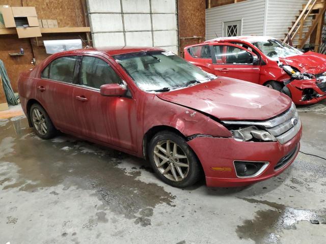 3FAHP0JA4AR312352 - 2010 FORD FUSION SEL RED photo 4