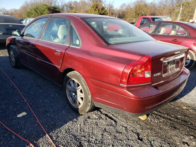 YV1TS592551406540 - 2005 VOLVO S80 2.5T MAROON photo 3