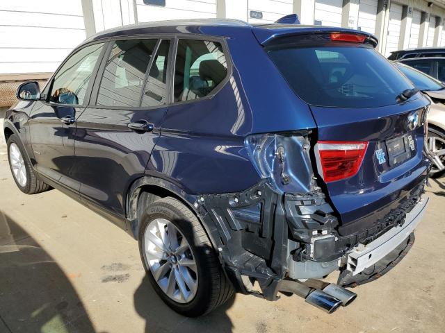 5UXWX9C5XH0T04206 - 2017 BMW X3 XDRIVE2 BLUE photo 2