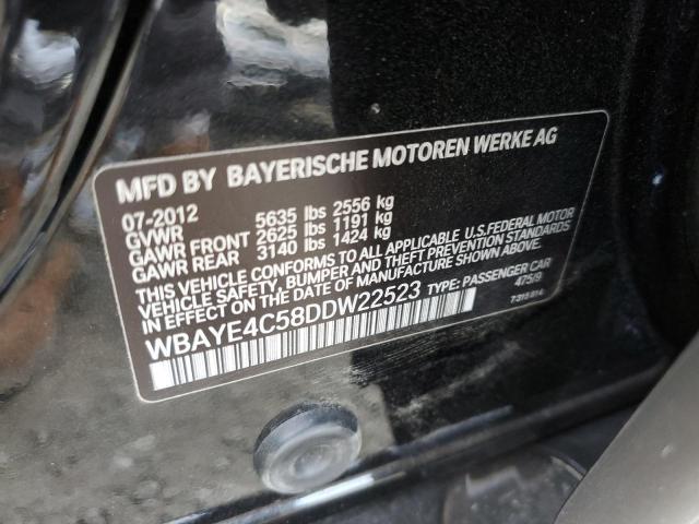 WBAYE4C58DDW22523 - 2013 BMW 740 LI BLACK photo 13