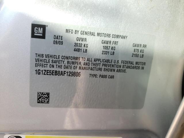 1G1ZE5EB8AF129806 - 2010 CHEVROLET MALIBU LTZ ვერცხლისფერი ფოტო 12