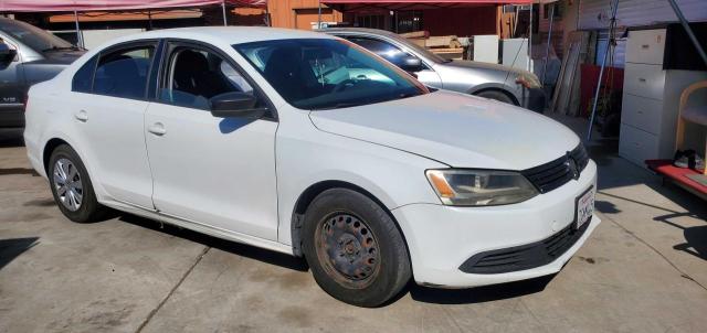 3VW2K7AJ3EM425717 - 2014 VOLKSWAGEN JETTA BASE WHITE photo 1