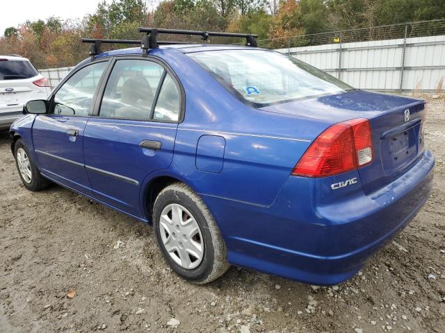 1HGES16324L017637 - 2004 HONDA CIVIC DX V BLUE photo 2