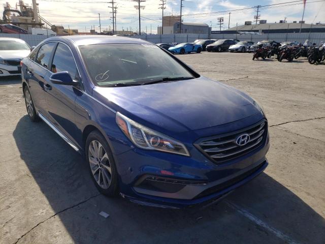 5NPE34AF4FH098274 - 2015 HYUNDAI SONATA SPO BLUE photo 1