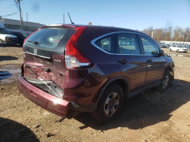 5J6RM4H34EL021239 - 2014 HONDA CR-V BURGUNDY photo 3