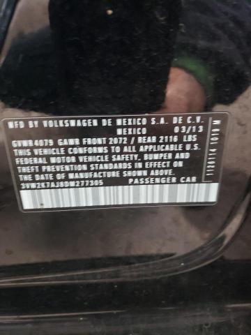3VW2K7AJ8DM277305 - 2013 VOLKSWAGEN JETTA BASE 黑色 照片 12