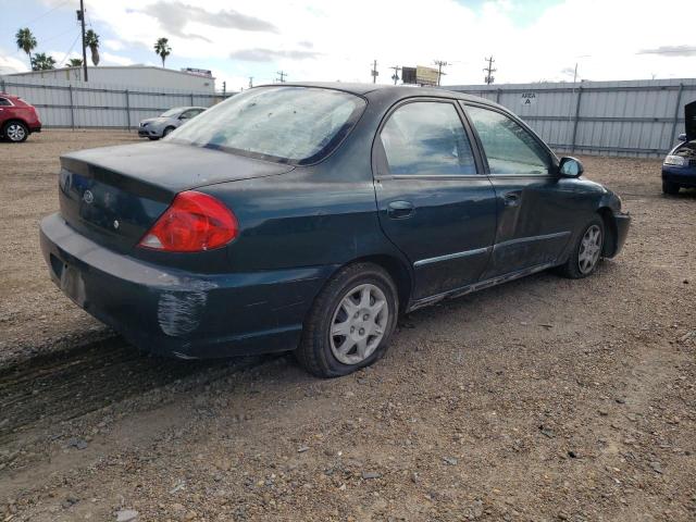 KNAFB121625123255 - 2002 KIA SPECTRA BA GREEN photo 3