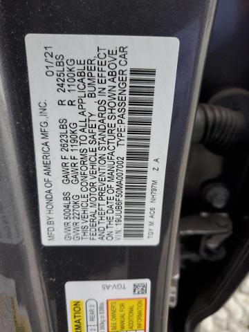 19UUB6F50MA007002 - 2021 ACURA TLX TECH A GRAY photo 13
