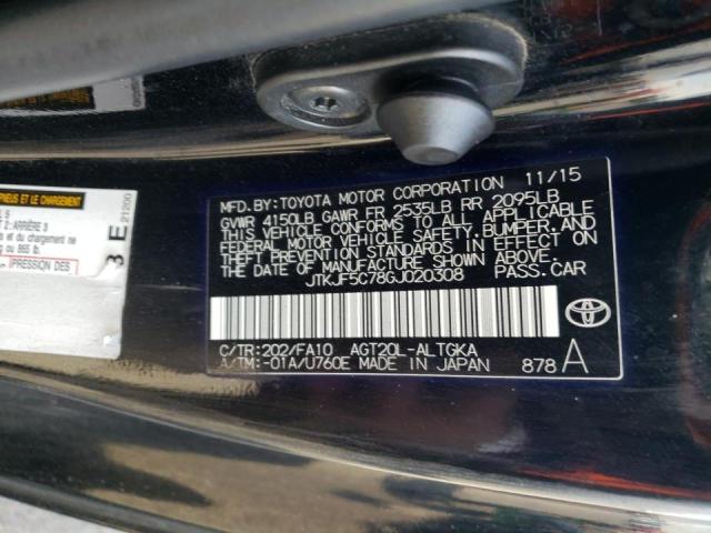 JTKJF5C78GJ020308 - 2016 TOYOTA SCION TC BLACK photo 13