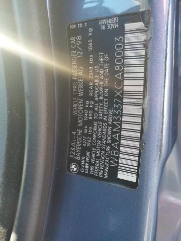 WBAAM3337XCA80003 - 1999 BMW 323 I AUTO 蓝色 照片 12