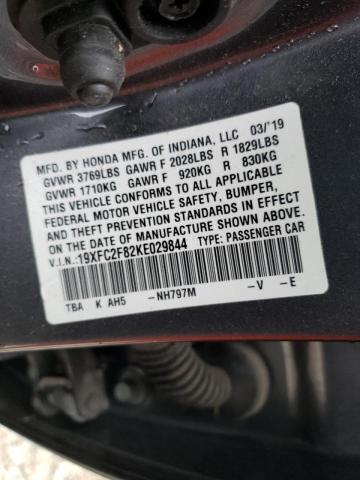 19XFC2F82KE029844 - 2019 HONDA CIVIC SPOR 灰色 照片 12