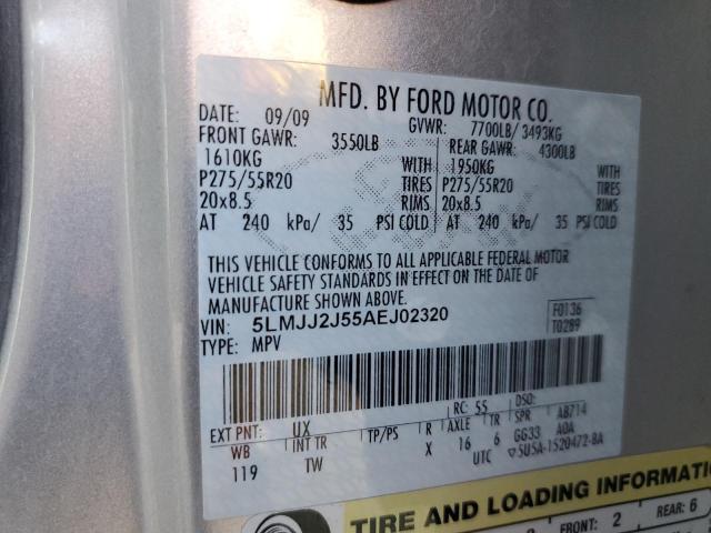 5LMJJ2J55AEJ02320 - 2010 LINCOLN NAVIGATOR 银色 照片 14