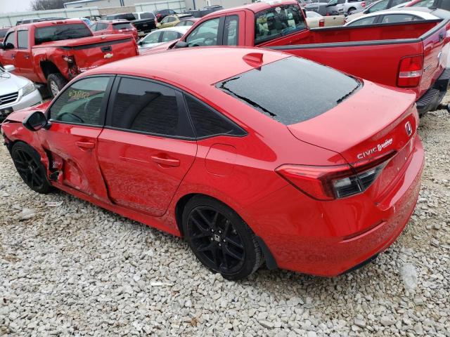 2HGFE2F56NH501540 - 2022 HONDA CIVIC SPOR 红色 照片 2