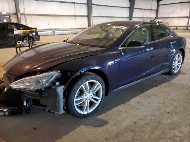 5YJSA1H1XEFP56307 - 2014 TESLA MODEL S BLUE photo 1