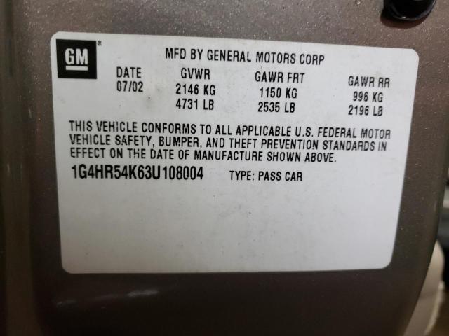 1G4HR54K634108004 - 2003 BUICK LESABRE LI TAN photo 12