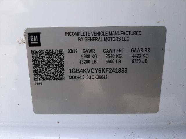 1GB4KVCY6KF241883 - 2019 CHEVROLET 3500 HD WHITE photo 13