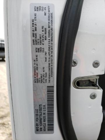 1C6RR6FT9LS155275 - 2020 RAM 1500 CLASS Ақ фото 10