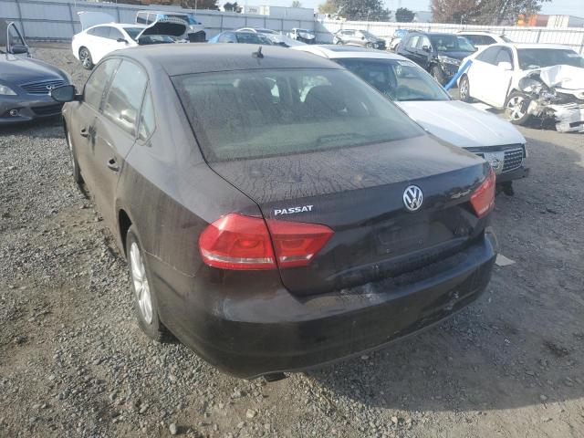 1VWAP7A3XCC051216 - 2012 VOLKSWAGEN PASSAT S BLACK photo 3