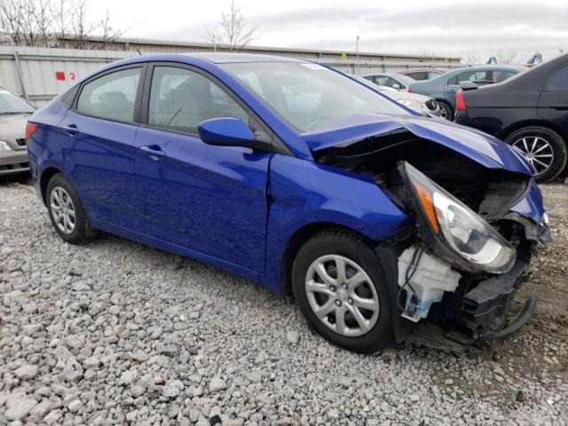 KMHCT4AE9EU617799 - 2014 HYUNDAI ACCENT BLUE photo 4