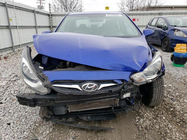 KMHCT4AE9EU617799 - 2014 HYUNDAI ACCENT BLUE photo 5