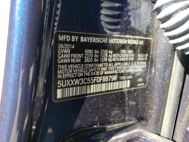 5UXXW3C55F0F88798 - 2015 BMW X4 XDRIVE2 أزرق صورة 14