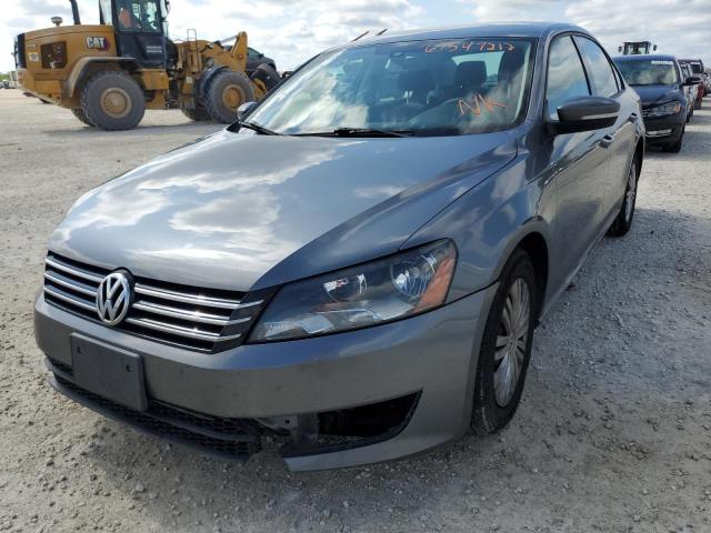 1VWAP7A33EC009957 - 2014 VOLKSWAGEN PASSAT S GRAY photo 2