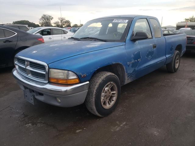 1B7GL22X9YS503473 - 2000 DODGE DAKOTA BLUE photo 1