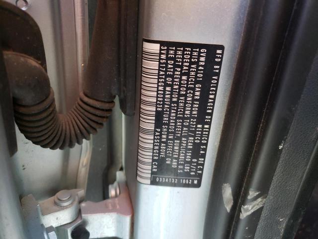 3VW517AT5GM808238 - 2016 VOLKSWAGEN BEETLE S/S 银色 照片 10