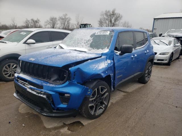 ZACNJAAB4LPL87267 - 2020 JEEP RENEGADE S BLUE photo 1