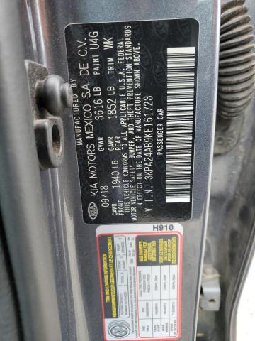 3KPA24AB9KE161723 - 2019 KIA RIO S GRAY photo 13