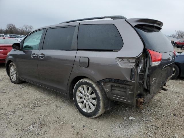 5TDDK3DC7BS001308 - 2011 TOYOTA SIENNA XLE GRAY photo 2