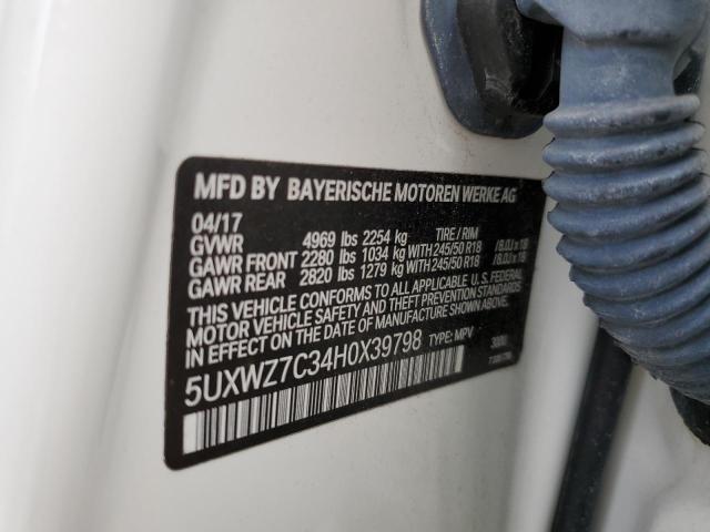 5UXWZ7C34H0X39798 - 2017 BMW X3 SDRIVE2 WHITE photo 13