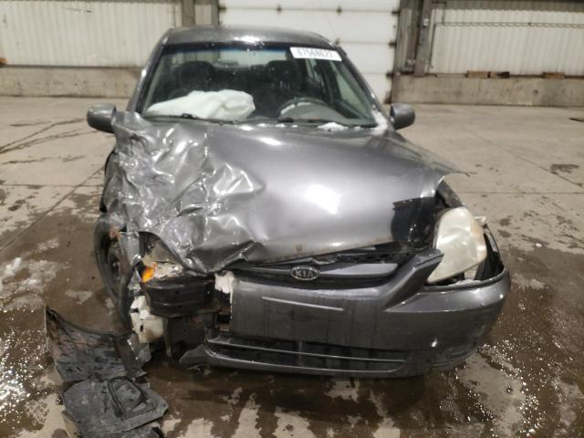 KNADC125356364082 - 2005 KIA RIO GRAY photo 5