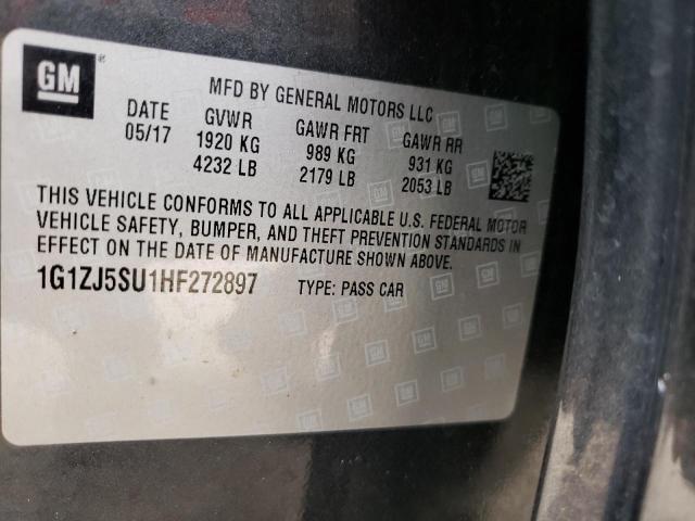 1G1ZJ5SU1HF272897 - 2017 CHEVROLET MALIBU HYB GRAY photo 12