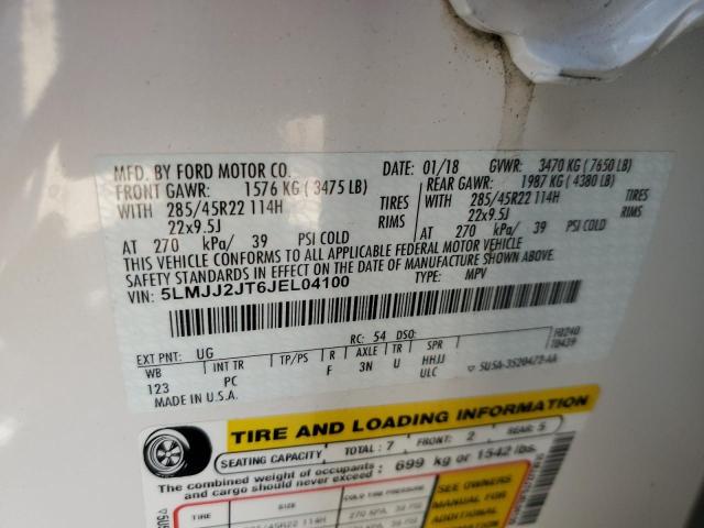 5LMJJ2JT6JEL04100 - 2018 LINCOLN NAVIGATOR 白色 照片 14