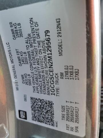 1GCGSCEN2M1295679 - 2021 CHEVROLET COLORADO L SILVER photo 12