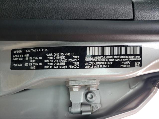 ZACNJDAB7MPN16962 - 2021 JEEP RENEGADE S Gümüş foto 13