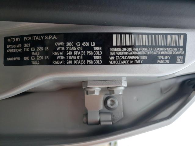 ZACNJDAB6MPN16869 - 2021 JEEP RENEGADE S SILVER photo 13