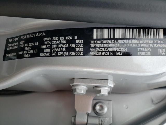 ZACNJDAB9MPN21354 - 2021 JEEP RENEGADE S SILVER photo 13