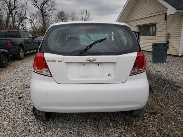 KL1TD66646B672809 - 2006 CHEVROLET AVEO BASE WHITE photo 6