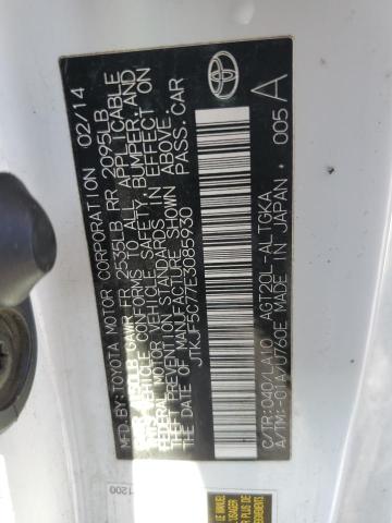 JTKJF5C77E3085930 - 2014 TOYOTA SCION TC WHITE photo 13