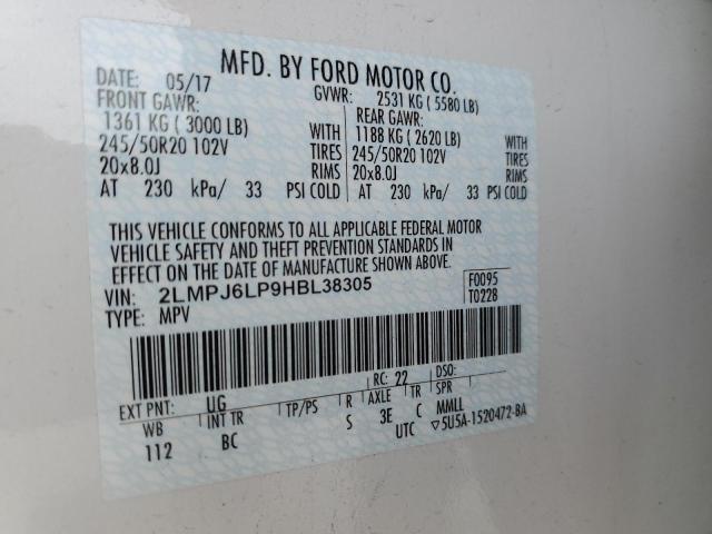 2LMPJ6LP9HBL38305 - 2017 LINCOLN MKX RESERV Սպիտակ լուսանկար 13