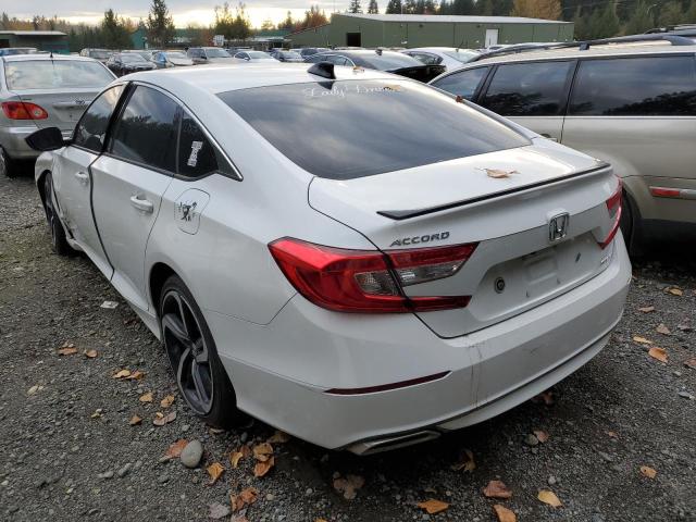 1HGCV1F38MA099738 - 2021 HONDA ACCORD SPO WHITE photo 3