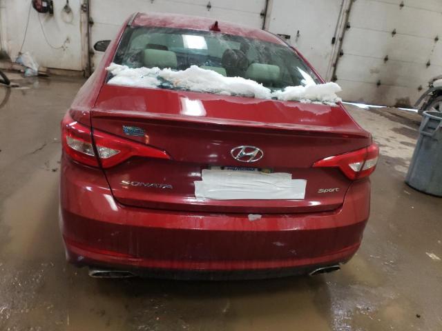 5NPE34AF5FH126762 - 2015 HYUNDAI SONATA SPO RED photo 6